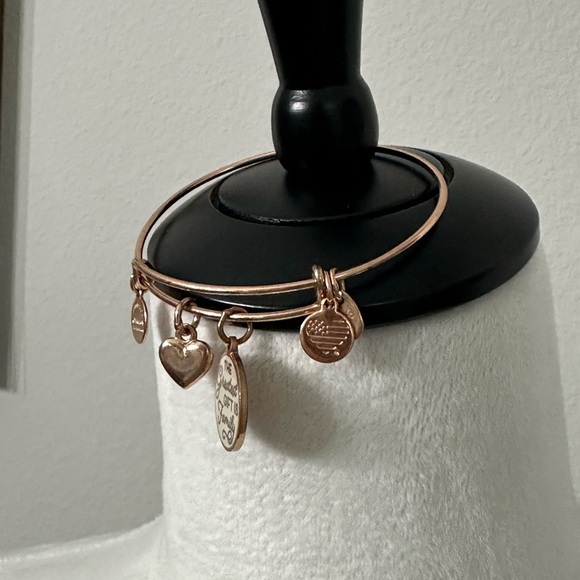 Alex and Ani Gold Bangle Bracelet - Picture 2 of 5